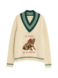 Valentino Garavani Le Chien De La Maison jacquard wool sweater