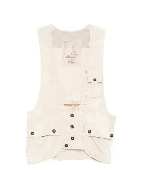 Ziggy Chen belted multi-pocket gilets