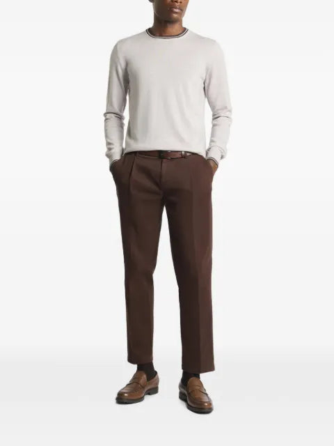 Fay elbow-patch tipped-trim sweater