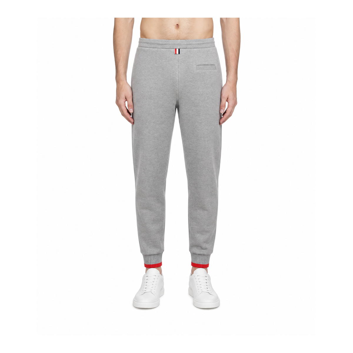 Thom Browne Style Unisex sweatpants with Signature Four-Bar Detail