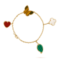Van Cleef & Arpels HEART BUTTERFLY CLOVER BRACELET 4 MOTIFS