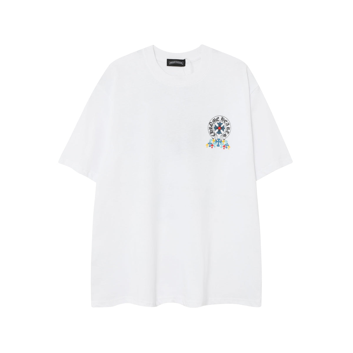 Chrome Hearts Vintage Horseshoe & Multicolor Cross Print Tee 9985