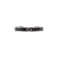 Gucci Black Enamel Vintage Double G Bracelet