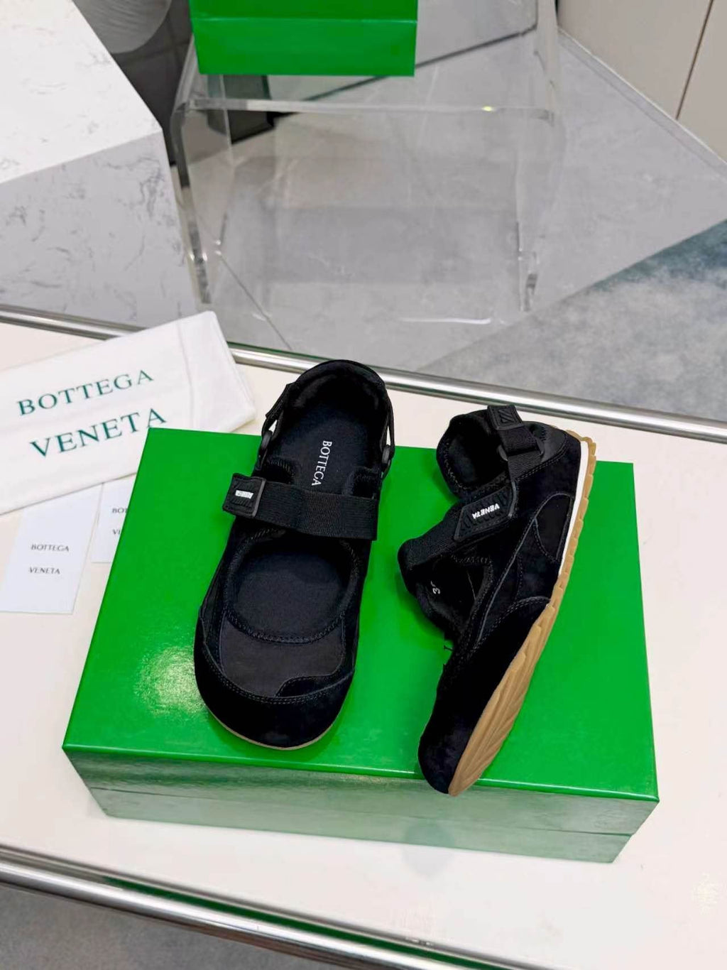 Bottega Veneta Buckled Strap Low-Top Sneakers