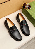 Gucci Leather Web Detail Loafers